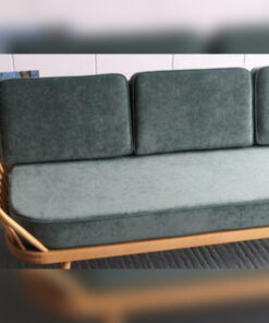 Ercol 355 Studio Couch in Ross Fabrics Pimlico Ocean with piping