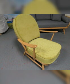 Ercol 203 Chair seat & back cushion in Pimlico Crush Zest with piping