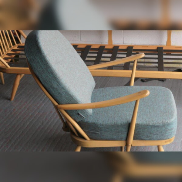 Ercol 203 Seat & Back cushions only in Teal Grey Weave