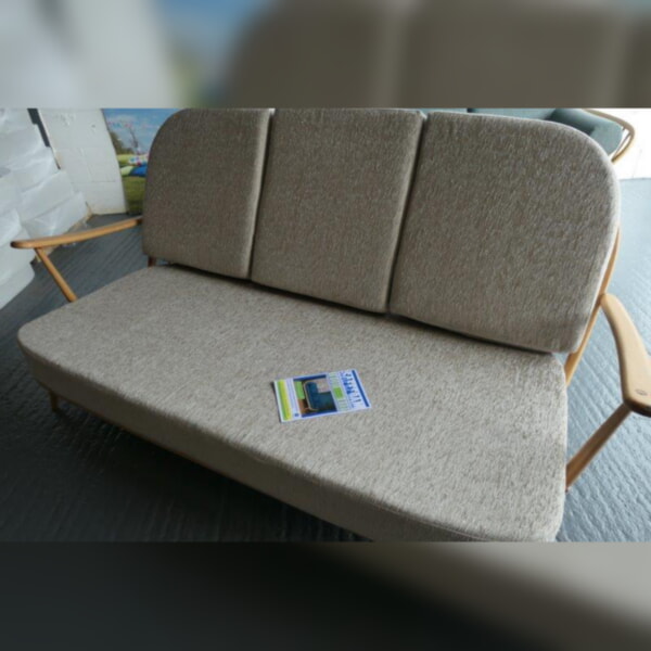 Ercol 203 3 Seater Mattress and 3 Back Cushions in Mid French Beige
