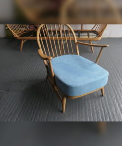 Ercol 203 Seat Cushion in Suede Duck Egg Blue