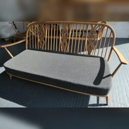 Ercol 203 3 Seater Mattress in our own Herringbone Charcoal