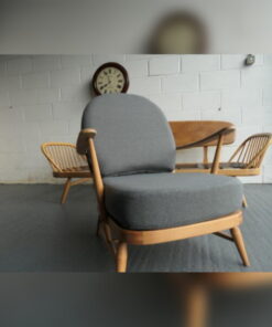 Ercol 203 Seat and Back Cushion in  Mid Grey Stitch from Camira