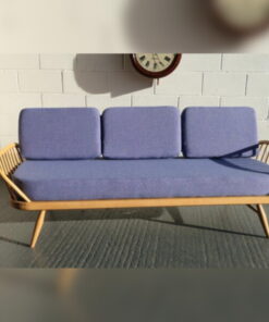 Ercol 355 Studio Couch New Dark Heather Tweed Complete set of Cushions