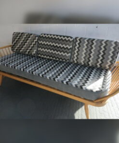 Ercol Daybed- Studio Couch cushions only in Black & White Zig Zag