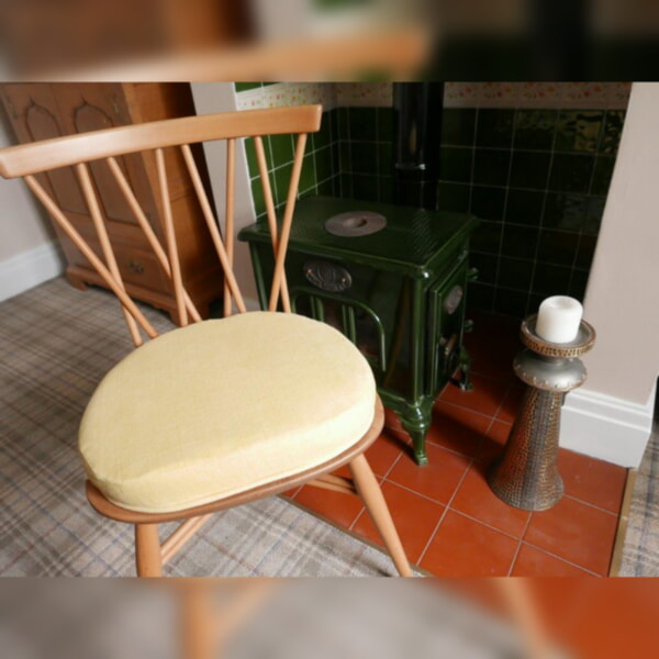 Ercol 365 Dining Seat Cushion and Cover in Soft Primrose - Image 3