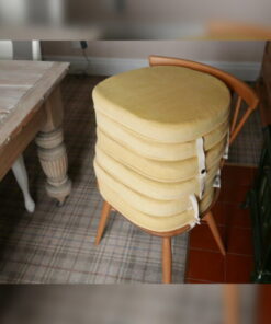 Ercol 365 Dining Seat Cushion and Cover in Soft Primrose