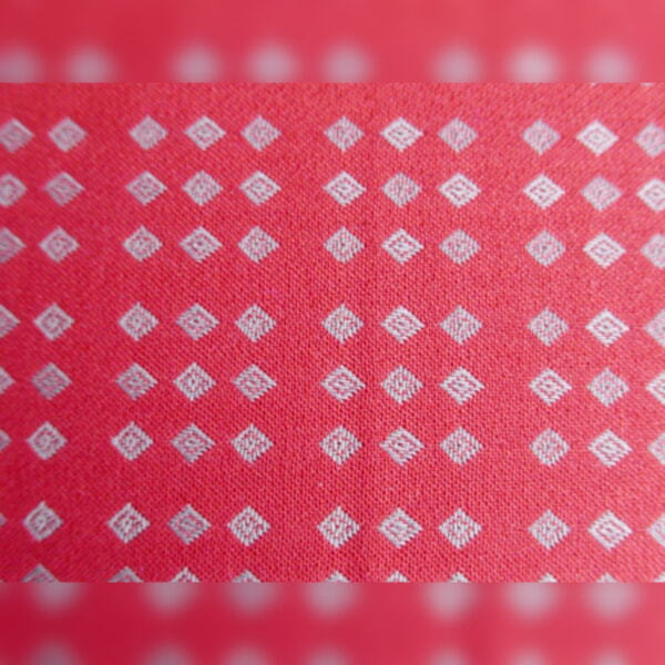 Ercol 355 Studio Couch Subtle Red with 9 square diamond pattern 92% wool - Image 6