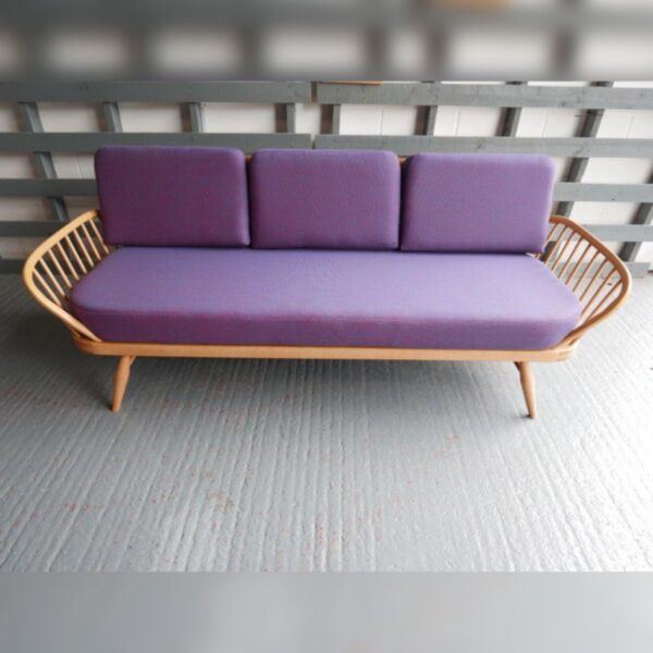 Ercol 355 Studio Couch Subtle Red Blue Mix for purple effect 92% wool