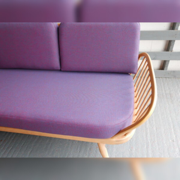 Ercol 355 Studio Couch Subtle Red Blue Mix for purple effect 92% wool - Image 3