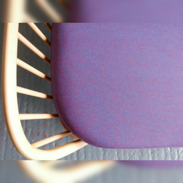 Ercol 355 Studio Couch Subtle Red Blue Mix for purple effect 92% wool - Image 4