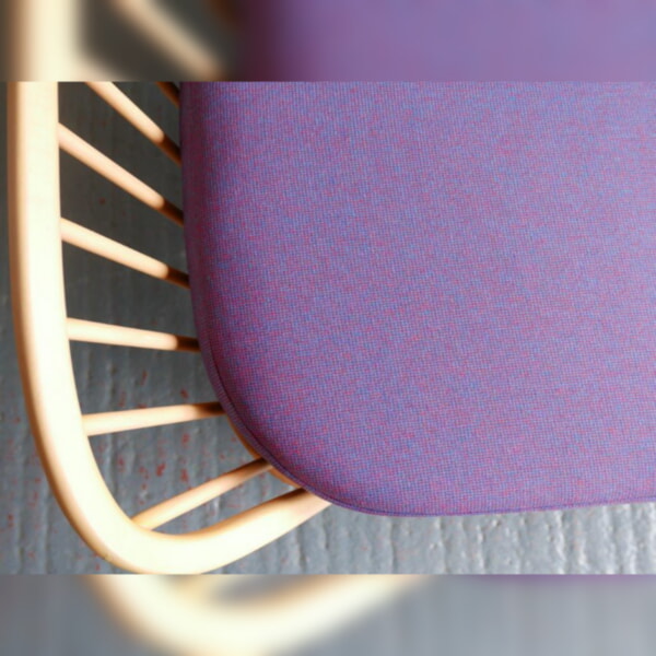 Ercol 355 Studio Couch Subtle Red Blue Mix for purple effect 92% wool - Image 5