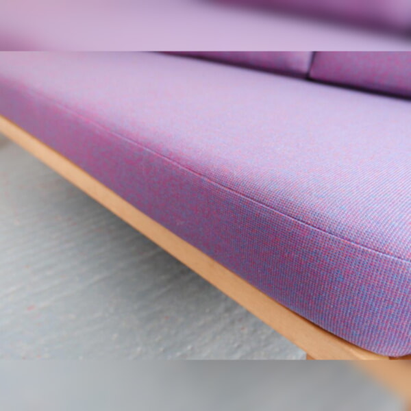 Ercol 355 Studio Couch Subtle Red Blue Mix for purple effect 92% wool - Image 8
