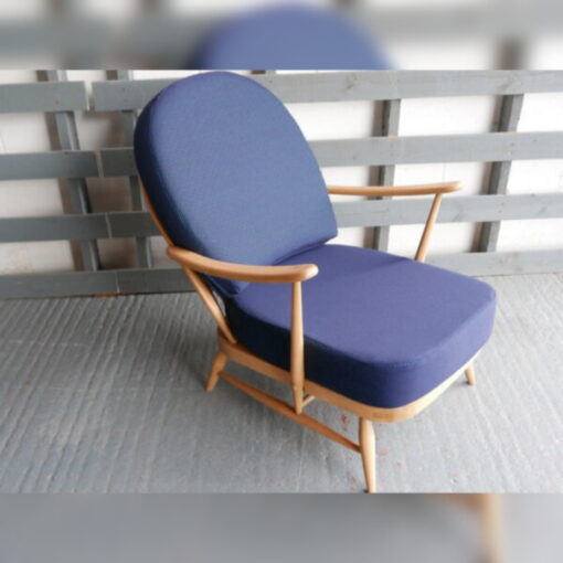 Ercol 203 Seat and Back Cushion in Queen's Blue Navy 92% wool