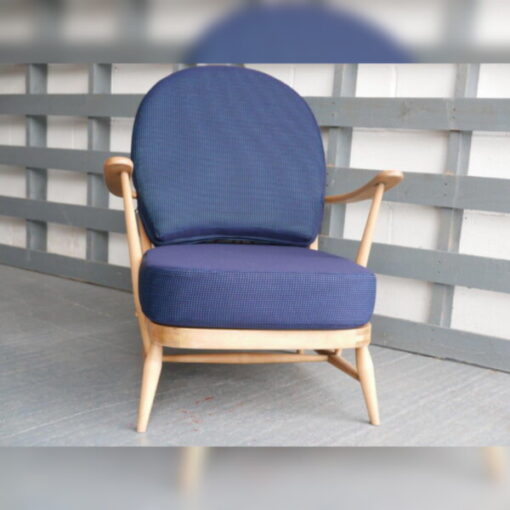 Ercol 203 Seat and Back Cushion in Queen's Blue Navy 92% wool - Image 2