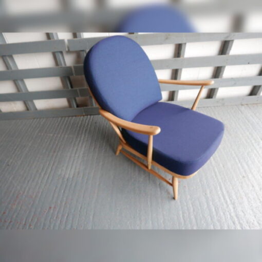 Ercol 203 Seat and Back Cushion in Queen's Blue Navy 92% wool - Image 6