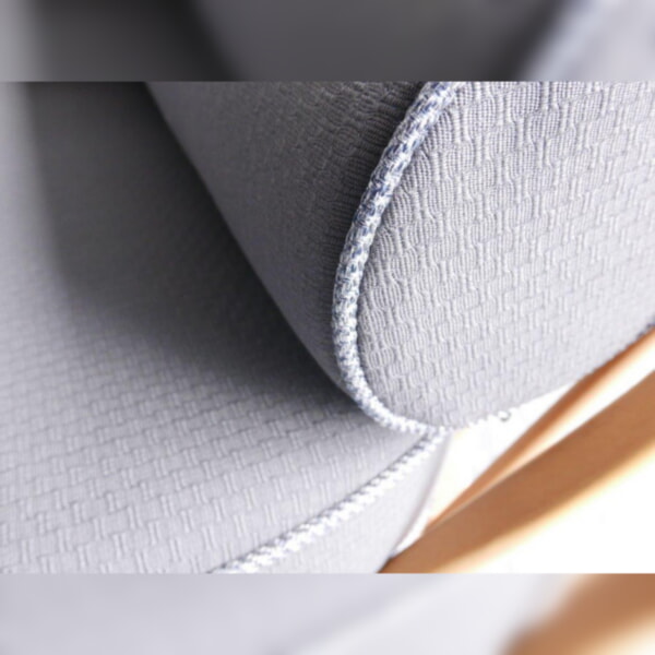 Ercol 355 Studio Couch Grey 92% Wool with piping in light grey - Image 8