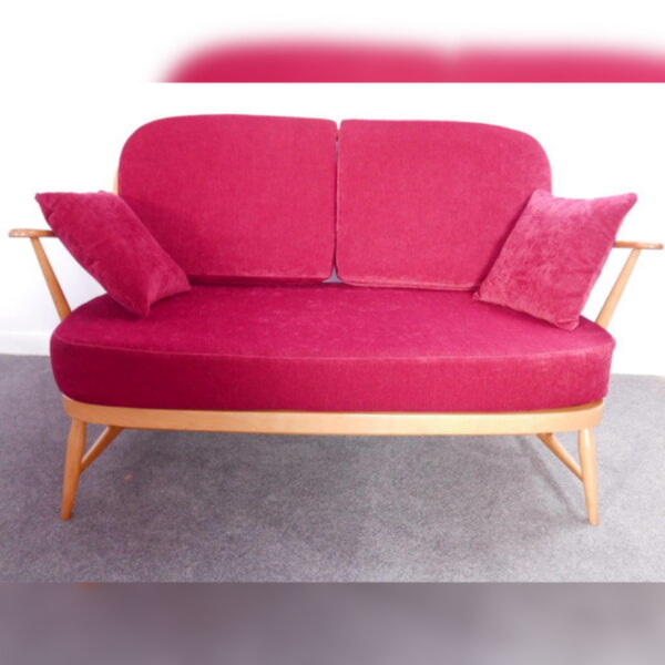 Ercol 334 2 Seater Seat & Back Cushions Ross Fabrics Pimlico Rouge SR 16022