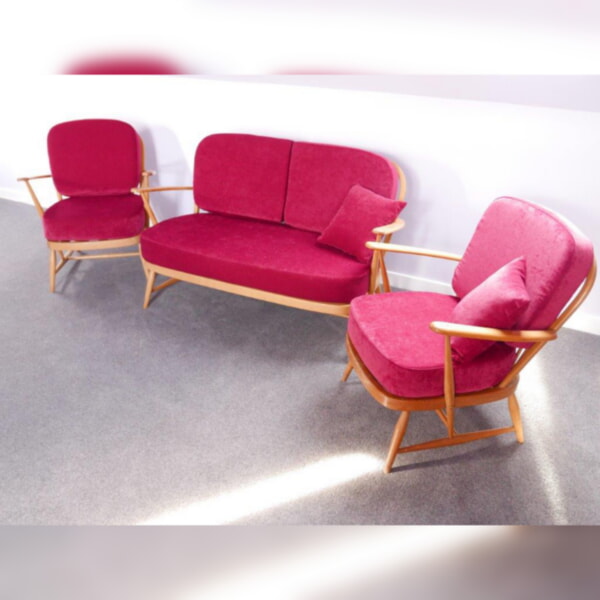 Ercol 334 Seat Cushion Ross Fabrics Pimlico Rouge SR 16022 - Image 4