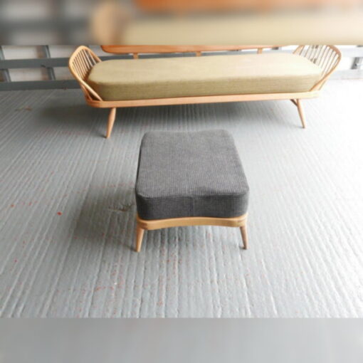 Ercol 341 Footstool Cushion in our Galgate Charcoal - Image 5