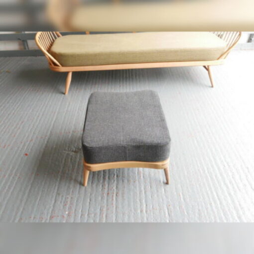 Ercol 341 Footstool Cushion in our Galgate Charcoal - Image 6