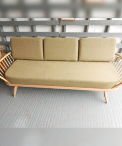 Ercol 355 Studio Couch Olive Leaf Green Complete set of Cushions and Covers