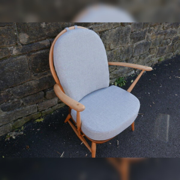 Ercol 305 Seat & Back Cushions Light Grey Stitch