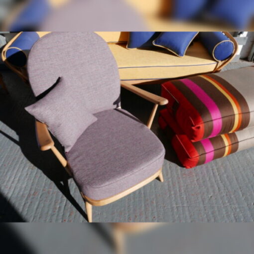 Ercol 203 Seat and Back Cushion in Dark Heather Tweed - Image 4