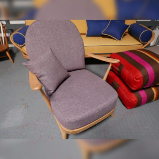 Ercol 203 Seat and Back Cushion in Dark Heather Tweed - Image 7