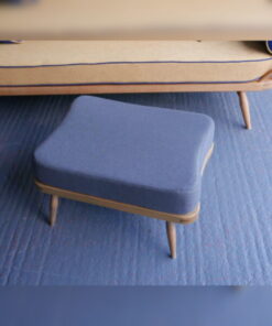 Ercol 341 Footstool Cushion in our Mid Grey Stitch from Camira