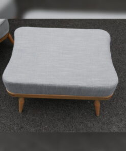 Ercol 341 Footstool Cushion in our Mid Grey Herringbone