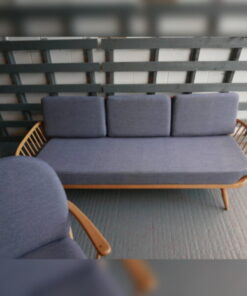 Ercol 355 Studio Couch Anderton Grey Complete set of Cushions in Pure Soft Wool
