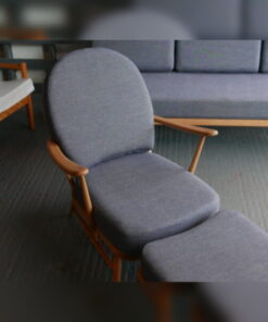Ercol 203 Seat and Back Cushion in Andereton Grey Complete set of Cushions in Pure Soft Wool