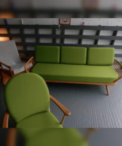 Ercol 355 Studio Couch Trader Limetime Complete set of Cushions and Covers