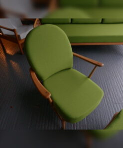 Ercol 203 Seat & Back Cushion in Trader Limetime