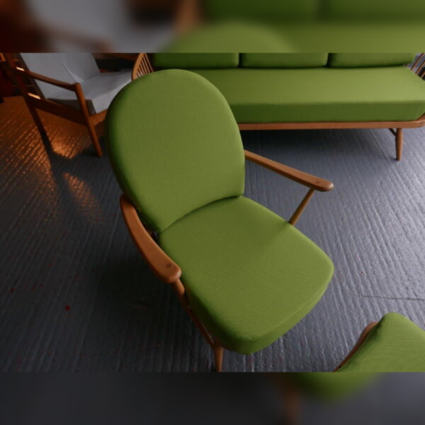 Ercol 203 Seat & Back Cushion in Trader Limetime