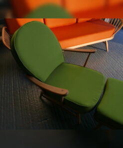 Ercol 203 Seat & Back Cushion in Trader Limetime with piping