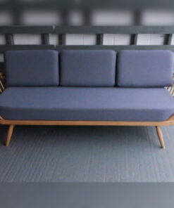Ercol 355 Studio Couch Slate Blue Grey Stitch Complete set of Cushions