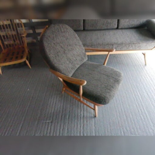 Ercol 203 Seat and Back Cushion in Luscious Grey Velour