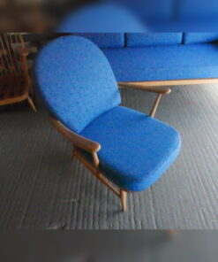 Ercol 203 Seat and Back Cushion in Lessian Blue 92% Wool