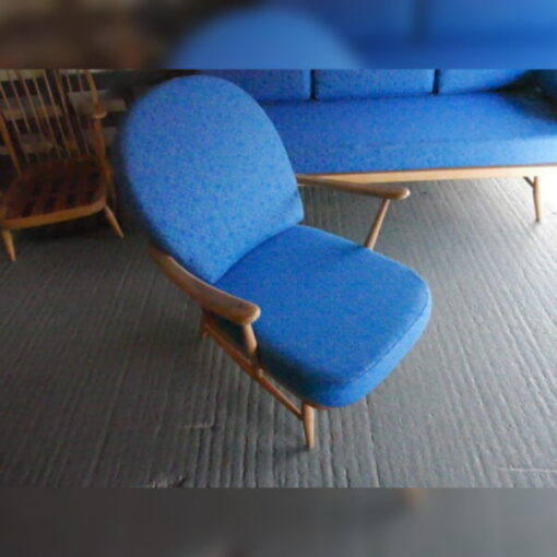Ercol 203 Seat and Back Cushion in Lessian Blue 92% Wool