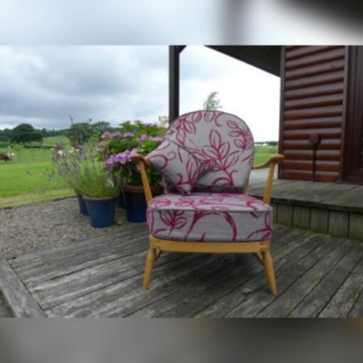 Ercol 203 Seat and Back Cushion in Flora and Fauna with grey piping - Image 3
