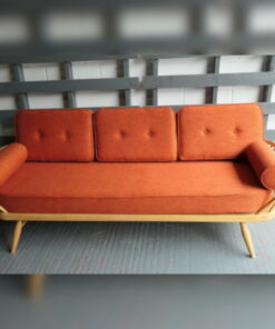 Ercol 355 Studio Couch Two To Tango with bolsters, buttons and piping