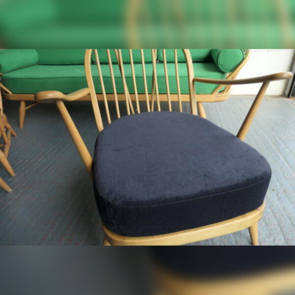 Ercol 203 Seat Cushion only in Ross Fabric Pimlico Crush Navy