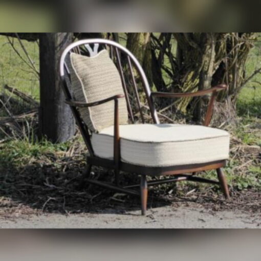 Ercol 203 Seat Cushion in Candlewick with Walnut Piping