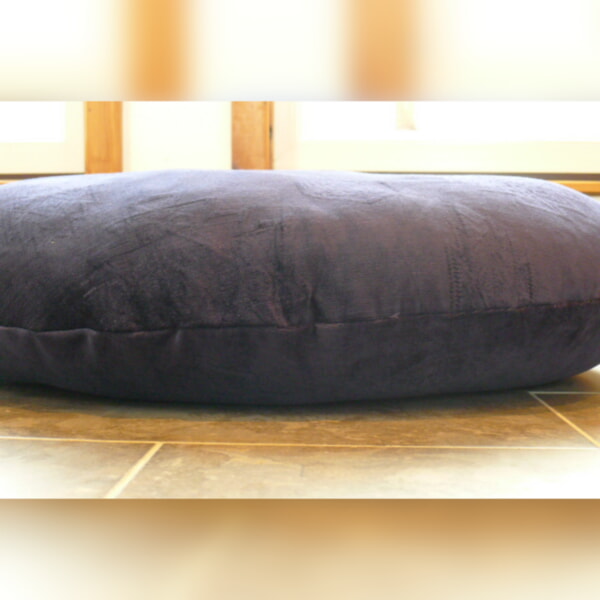 Massive Round Floor Cushion 34in Navy Blue Chenille - Image 5