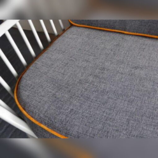 Ercol 355 Studio Couch Grey with Jaffa Orange piping Complete set of Cushions and Covers with bolsters - Image 7