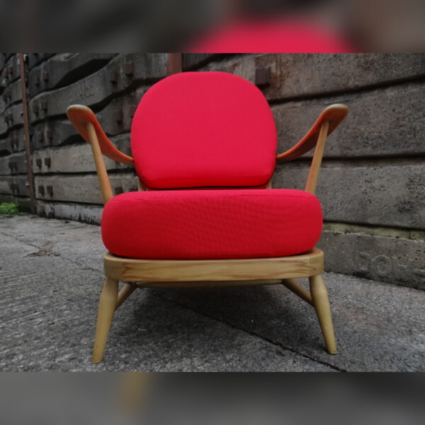 Ercol 203 Seat and Back Cushion in Red Stitch Stitch - Image 3