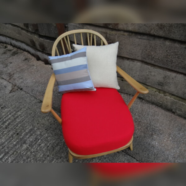Ercol 203 Seat and Back Cushion in Red Stitch Stitch - Image 8