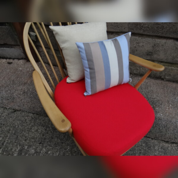 Ercol 203 Seat and Back Cushion in Red Stitch Stitch - Image 9